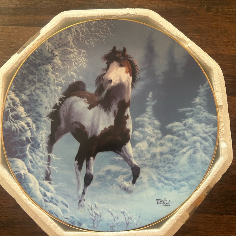 Winter Horse Decorative Plate